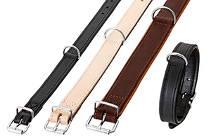 Collier Cuir Double cousu pour Chien Rondo