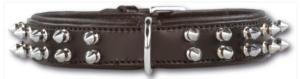 Collier Cuir pour Chien Clouté Doxtasy Double Spike